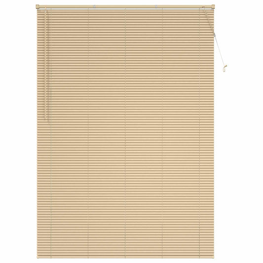 Venetian Blind Light Brown with Pattern 213 x 140 cm 25 mm PVC