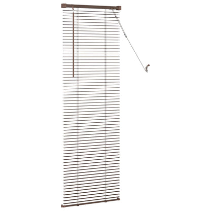 Venetian Blind Dark Brown with Pattern 150 x 40 cm 25 mm PVC