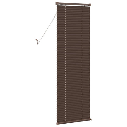 Venetian Blind Dark Brown with Pattern 150 x 40 cm 25 mm PVC
