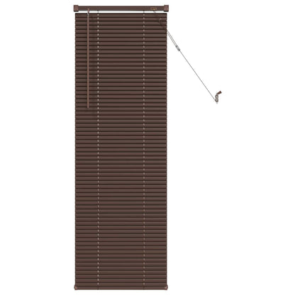 Venetian Blind Dark Brown with Pattern 150 x 40 cm 25 mm PVC