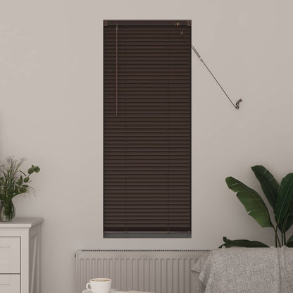 Venetian Blind Dark Brown with Pattern 150 x 60 cm 25 mm PVC
