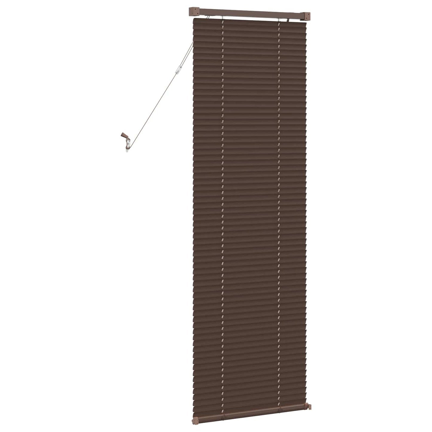 Venetian Blind Dark Brown with Pattern 150 x 60 cm 25 mm PVC