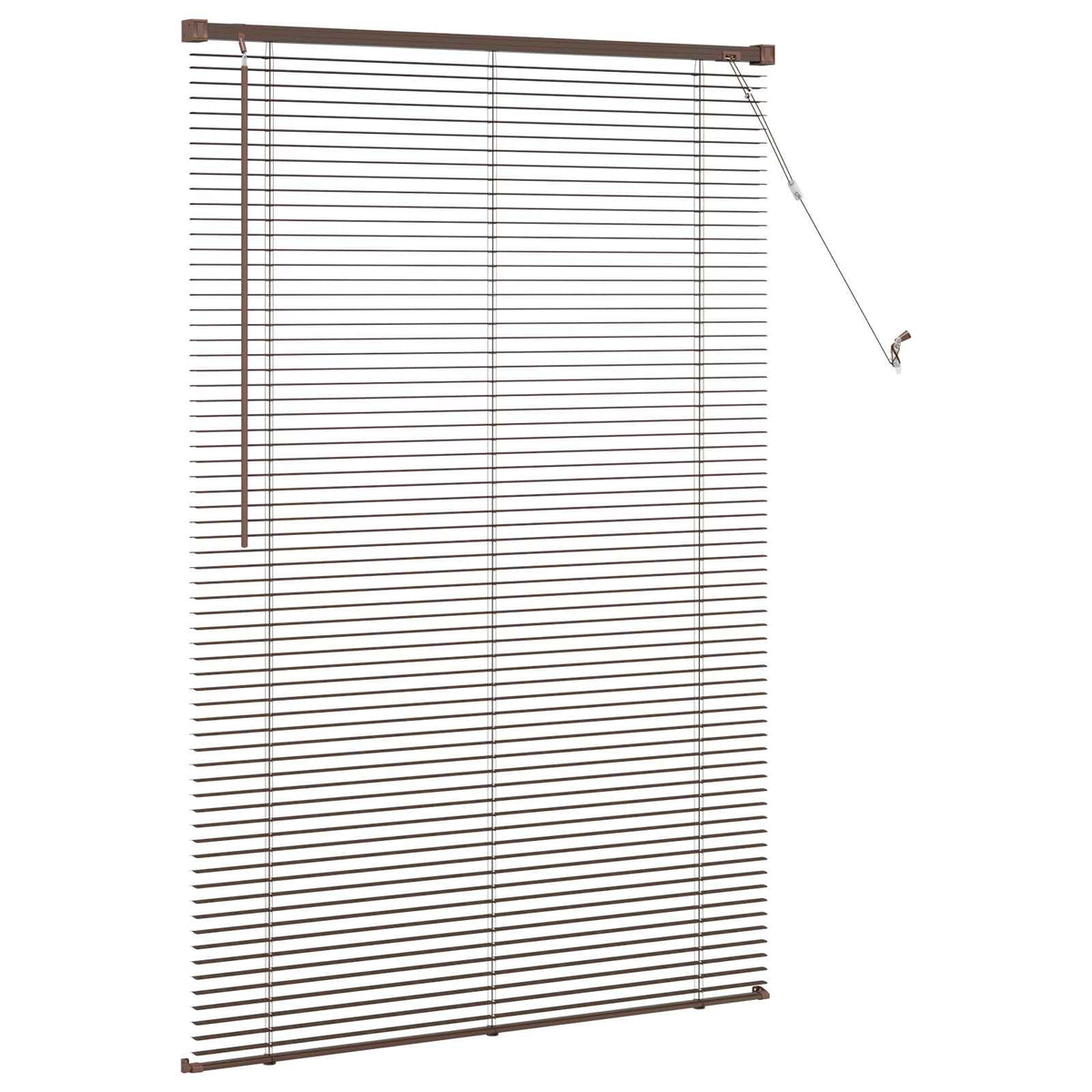 Venetian Blind Dark Brown with Pattern 150 x 70 cm 25 mm PVC
