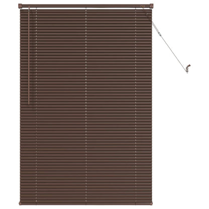 Venetian Blind Dark Brown with Pattern 150 x 70 cm 25 mm PVC
