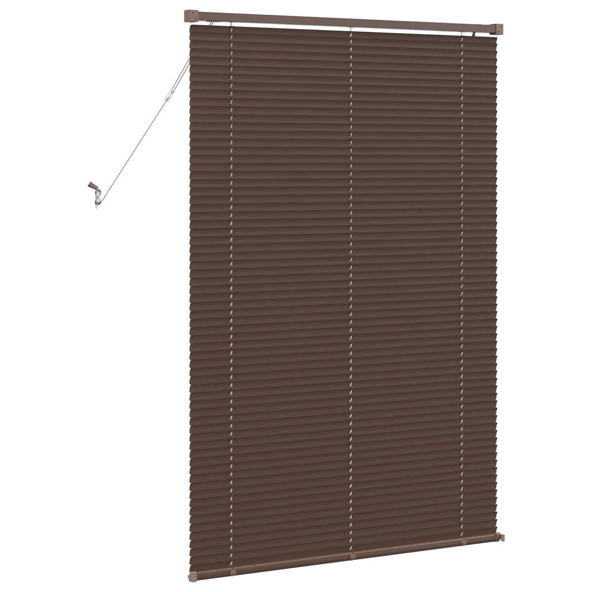 Venetian Blind Dark Brown with Pattern 150 x 80 cm 25 mm PVC