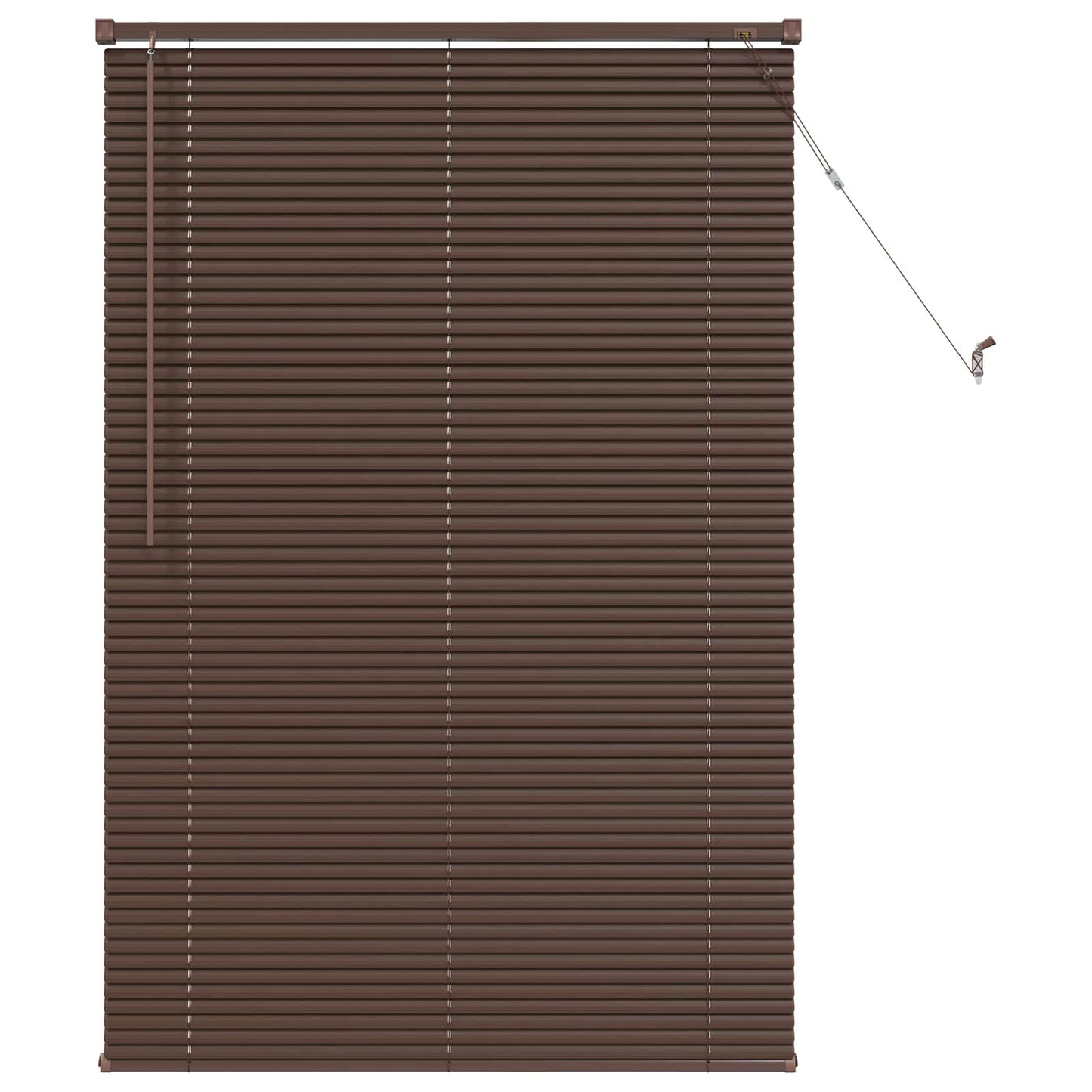 Venetian Blind Dark Brown with Pattern 150 x 90 cm 25 mm PVC
