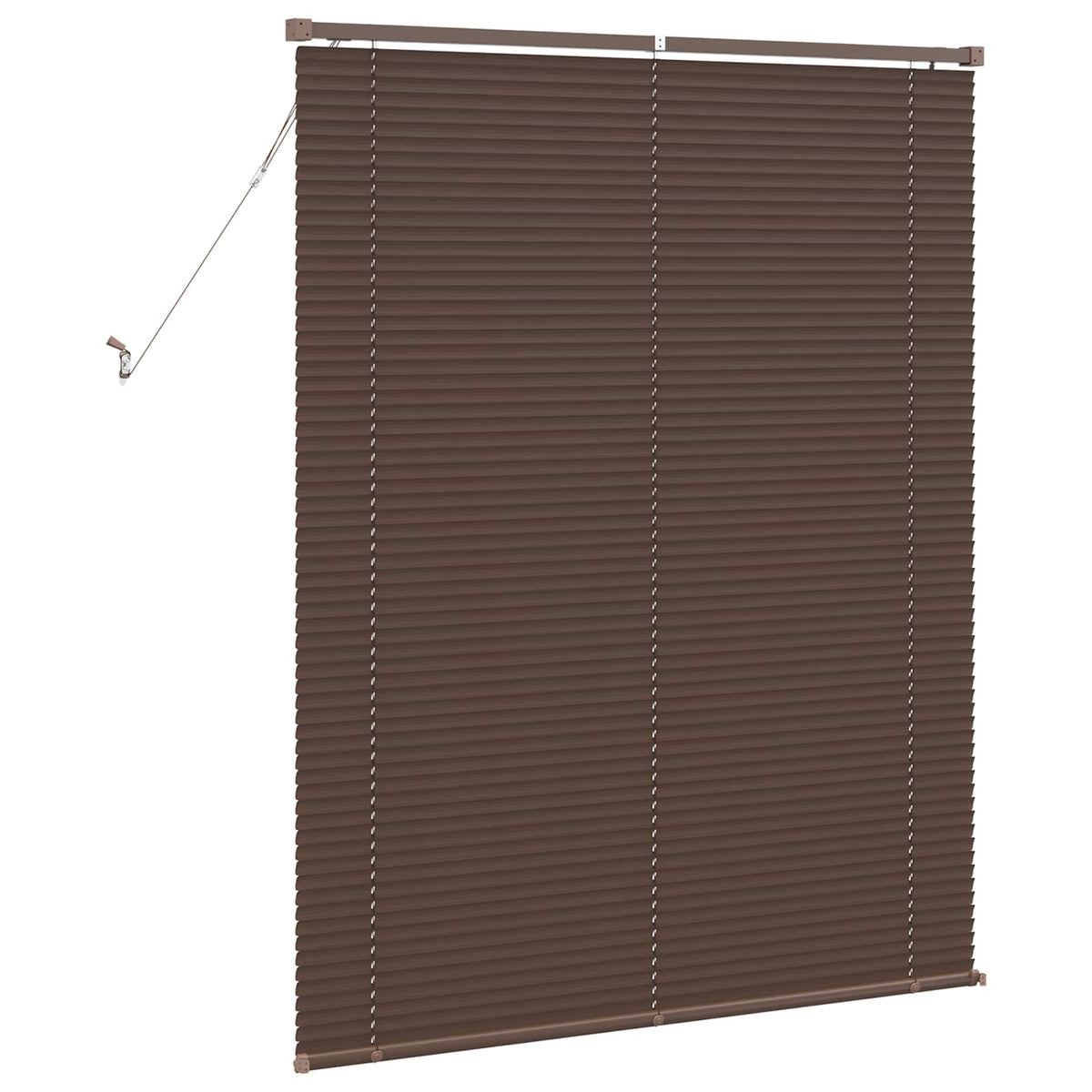 Venetian Blind Dark Brown with Pattern 150 x 120 cm 25 mm PVC