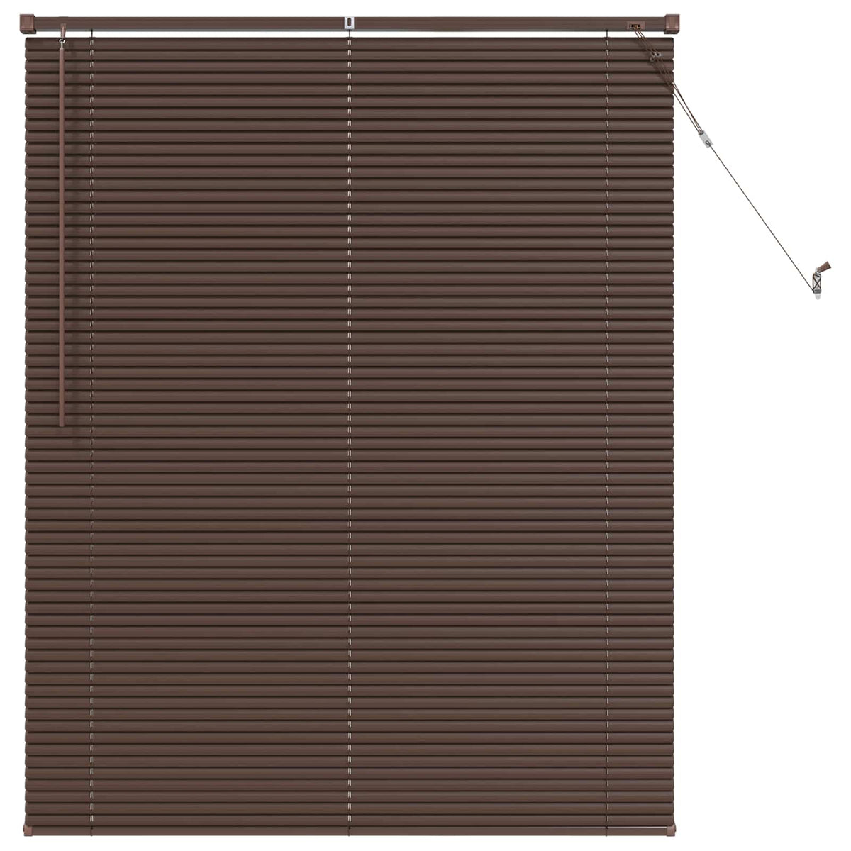 Venetian Blind Dark Brown with Pattern 150 x 120 cm 25 mm PVC