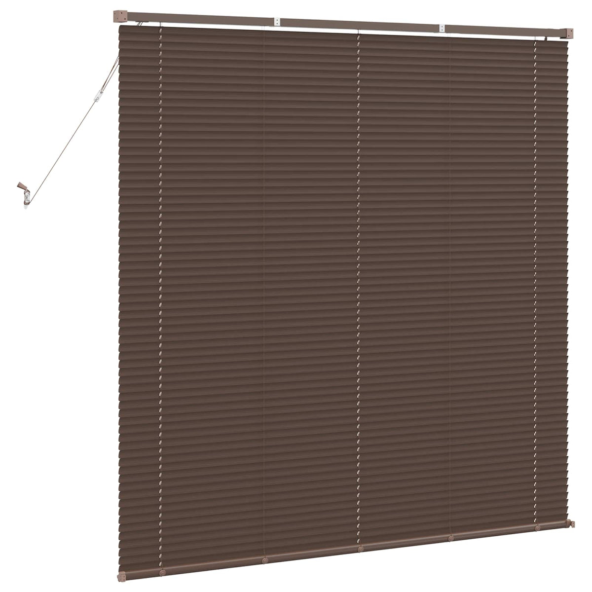 Venetian Blind Dark Brown with Pattern 150 x 140 cm 25 mm PVC