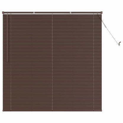 Venetian Blind Dark Brown with Pattern 150 x 140 cm 25 mm PVC