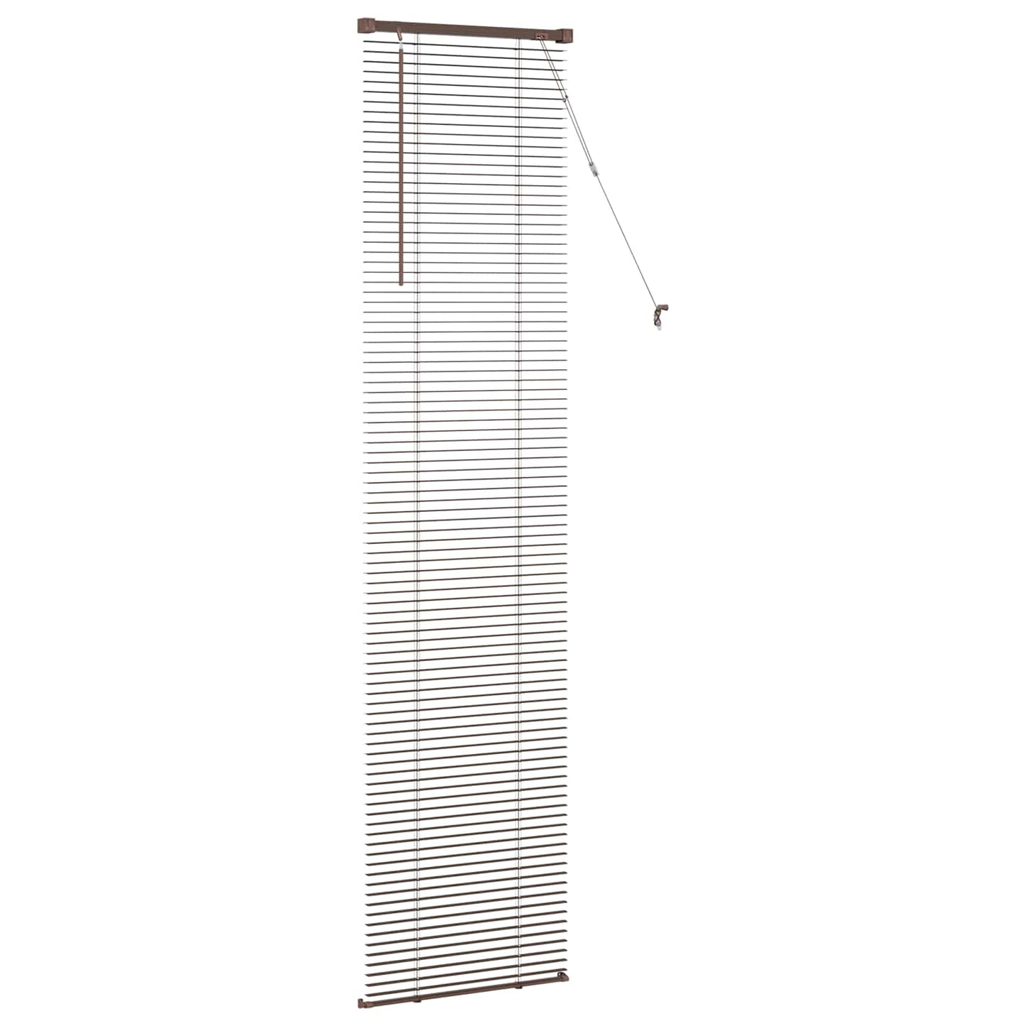 Venetian Blind Dark Brown with Pattern 213 x 40 cm 25 mm PVC