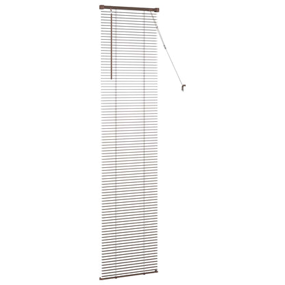 Venetian Blind Dark Brown with Pattern 213 x 40 cm 25 mm PVC