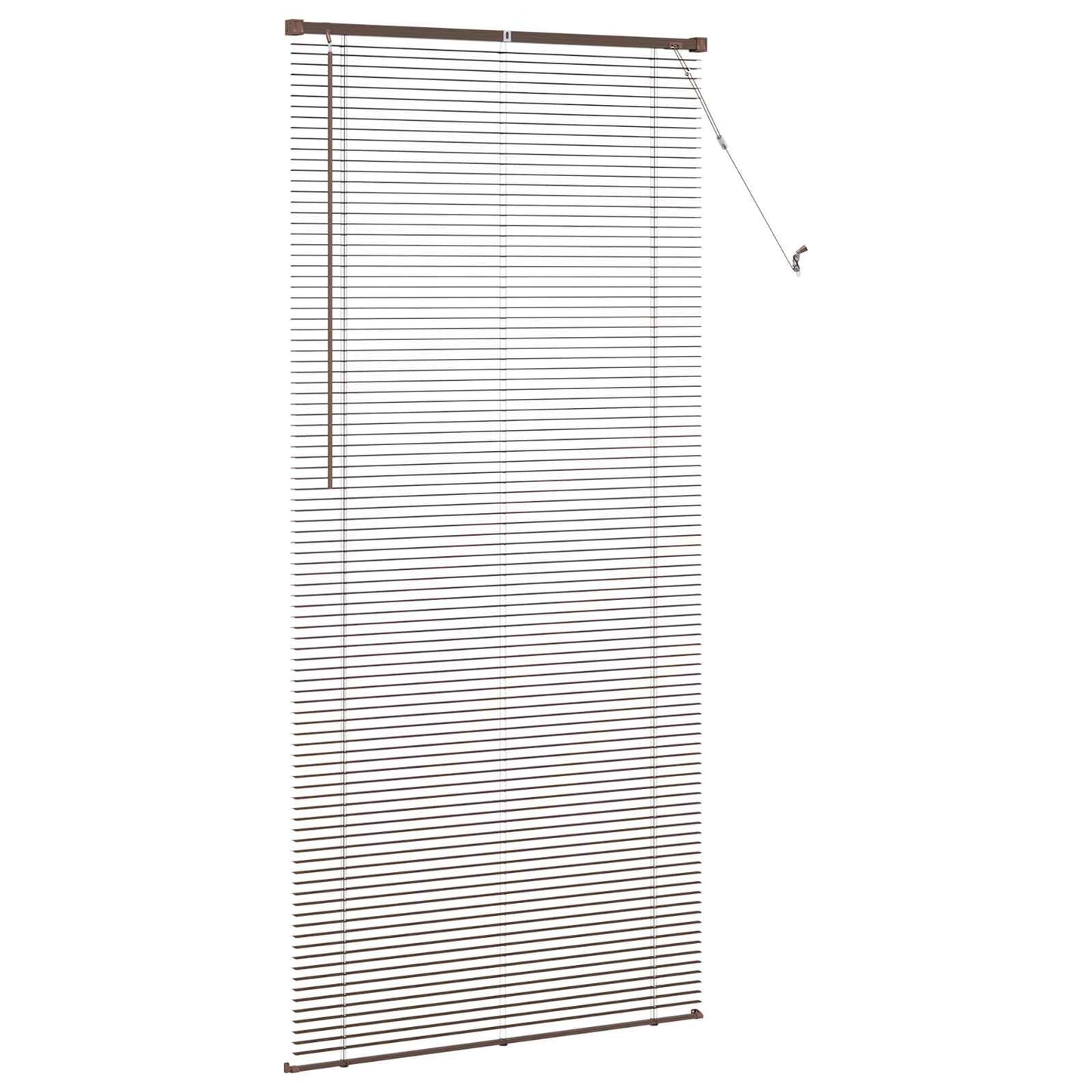 Venetian Blind Dark Brown with Pattern 213 x 70 cm 25 mm PVC