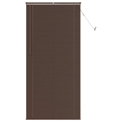 Venetian Blind Dark Brown with Pattern 213 x 70 cm 25 mm PVC