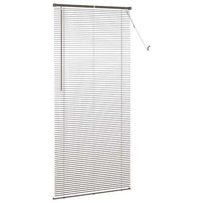 Venetian Blind Dark Brown with Pattern 213 x 80 cm 25 mm PVC