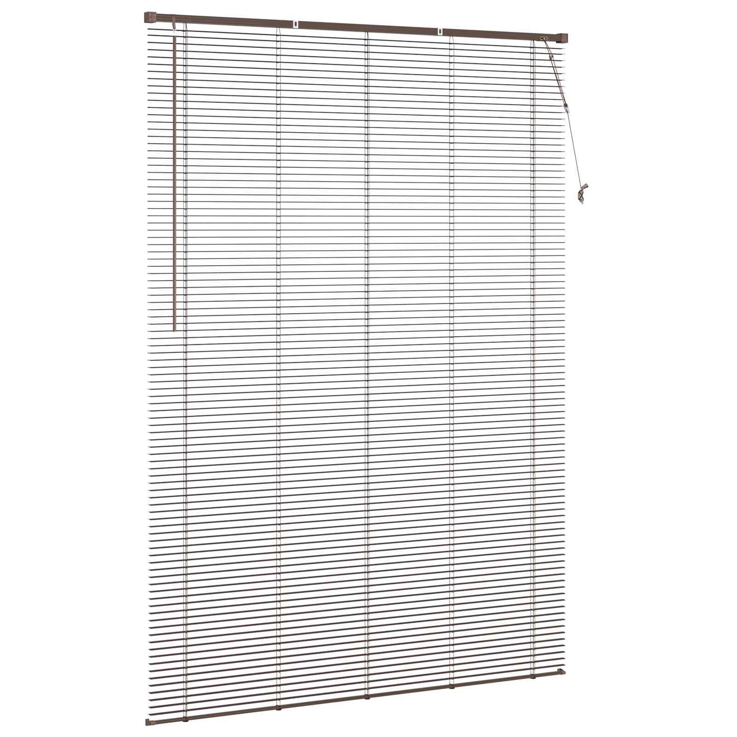 Venetian Blind Dark Brown with Pattern 213 x 150 cm 25 mm PVC