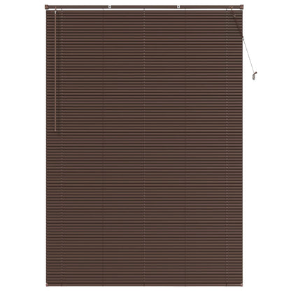 Venetian Blind Dark Brown with Pattern 213 x 150 cm 25 mm PVC