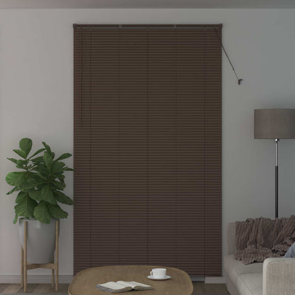 Venetian Blind Dark Brown with Pattern 213 x 160 cm 25 mm PVC