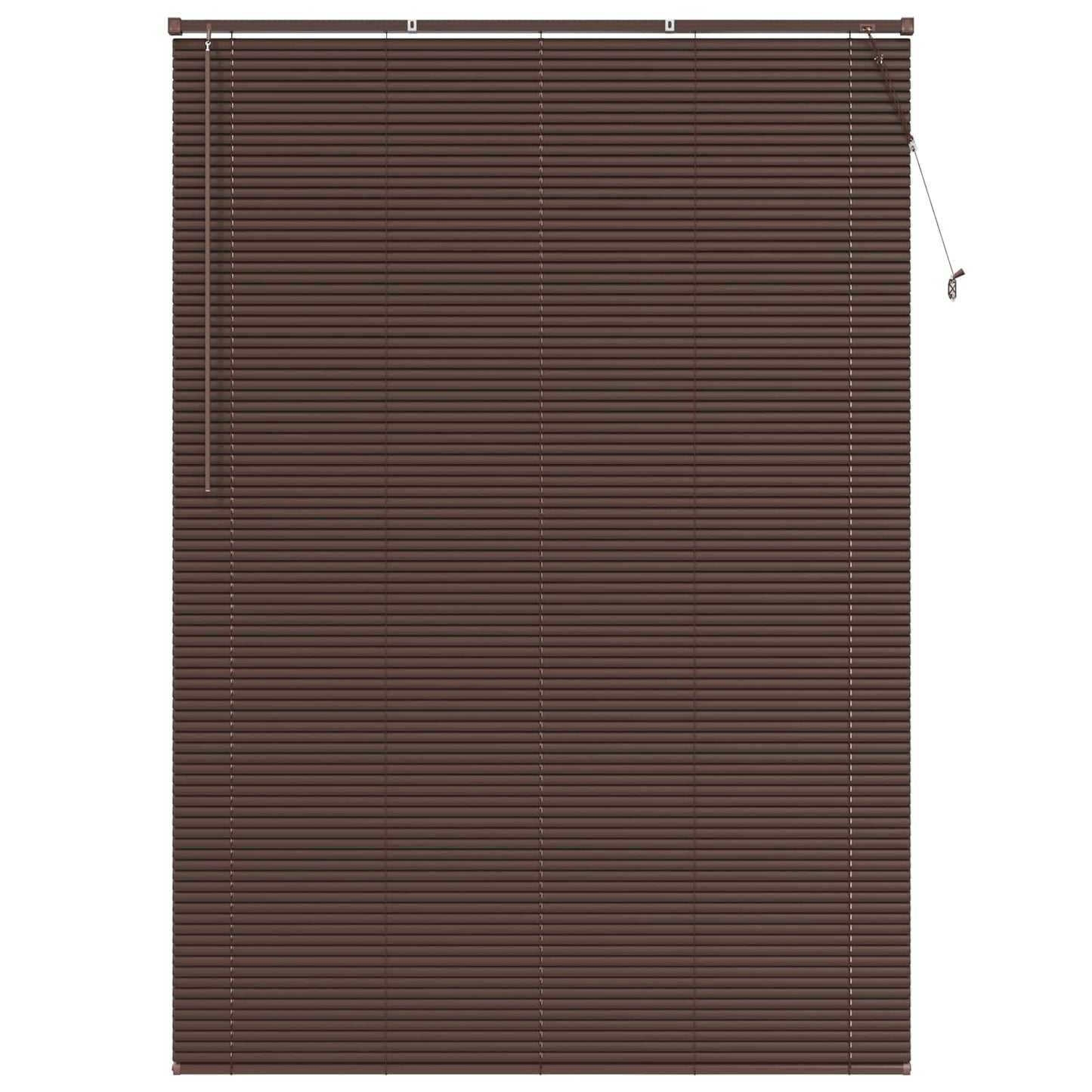 Venetian Blind Dark Brown with Pattern 213 x 160 cm 25 mm PVC