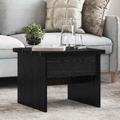 Coffee Table Black Oak 55 x 54.5 x 45 cm Engineered wood