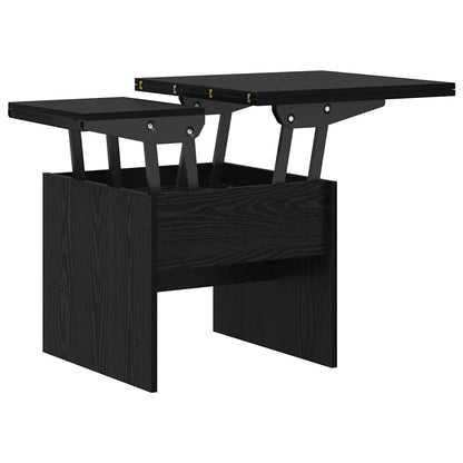 Coffee Table Black Oak 55 x 54.5 x 45 cm Engineered wood