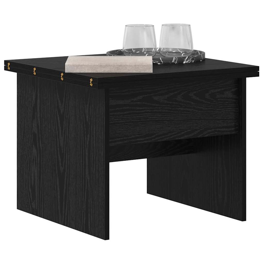 Coffee Table Black Oak 55 x 54.5 x 45 cm Engineered wood
