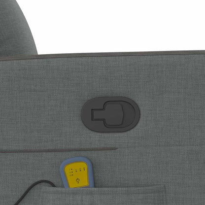 Massage Recliner Chair Dark Grey 69 x 86 x 100 cm Fabric