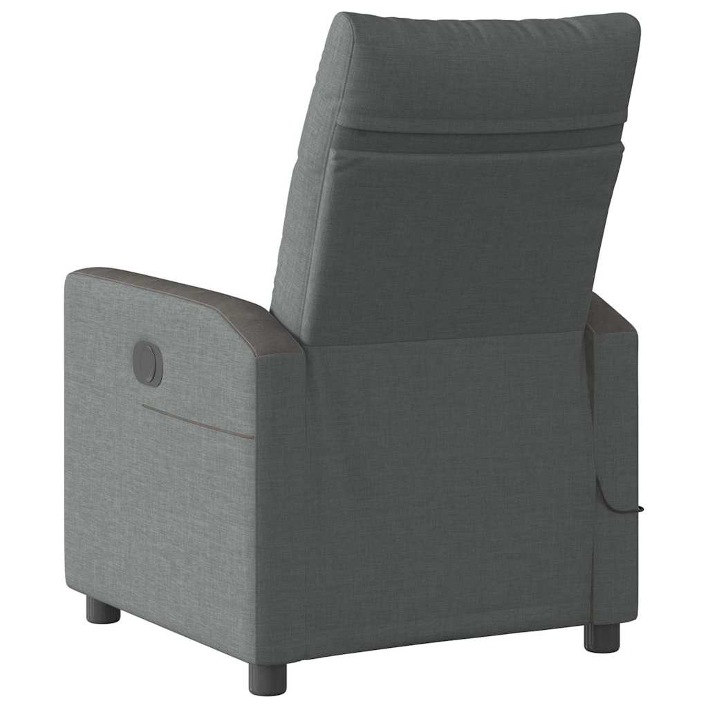 Massage Recliner Chair Dark Grey 69 x 86 x 100 cm Fabric
