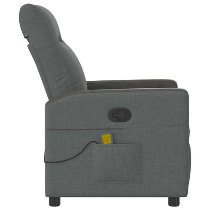 Massage Recliner Chair Dark Grey 69 x 86 x 100 cm Fabric