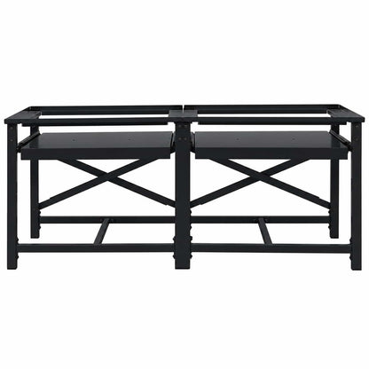 Washing Machine Pedestal 2 pcs Black 120 x 56 x 52 cm Steel