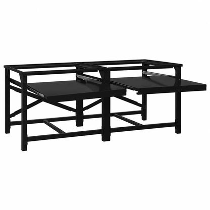 Washing Machine Pedestal 2 pcs Black 120 x 56 x 52 cm Steel