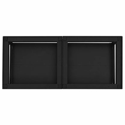 Washing Machine Pedestal 2 pcs Black 120 x 56 x 52 cm Steel