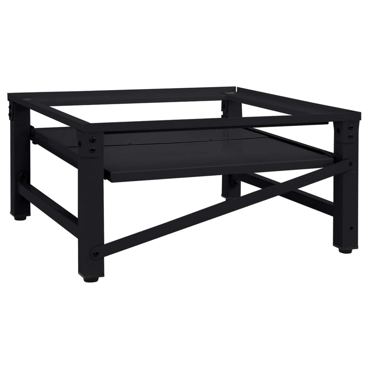 Washing Machine Pedestal Black 62 x 60.5 x 32.5 cm Steel
