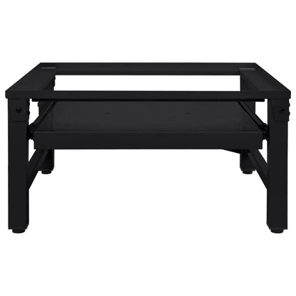 Washing Machine Pedestal Black 62 x 60.5 x 32.5 cm Steel