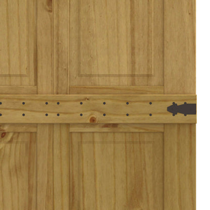 Barn Door Corona Honey Brown 70 x 210 cm Solid Pine Wood