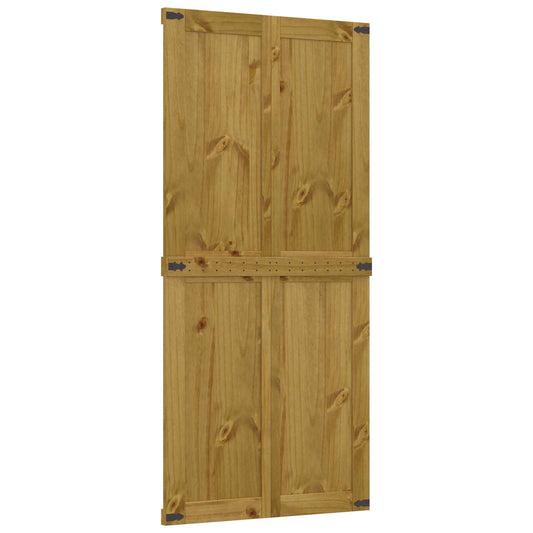 Barn Door CORONA 90 x 210 cm Solid Pine Wood Honey Brown