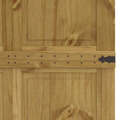 Barn Door Corona Honey Brown 100 x 210 cm Solid Pine Wood