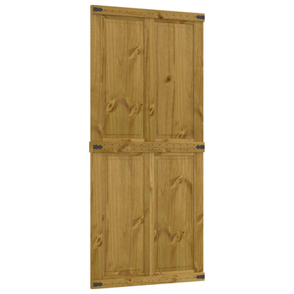 Barn Door Corona Honey Brown 100 x 210 cm Solid Pine Wood