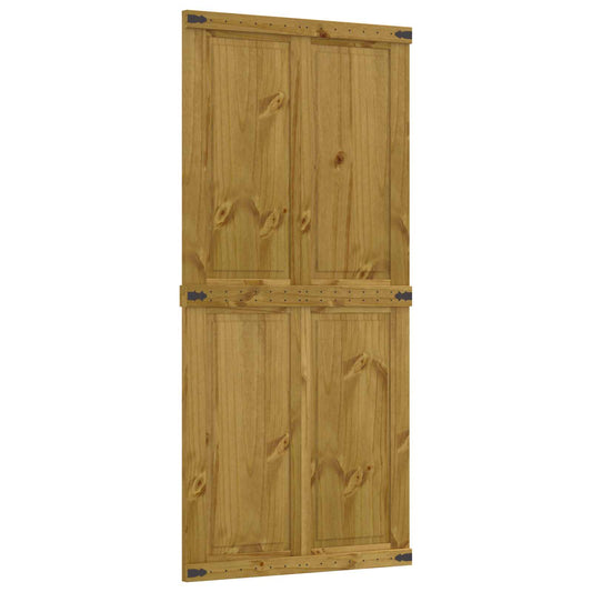 Barn Door CORONA 100 x 210 cm Solid Pine Wood Honey Brown