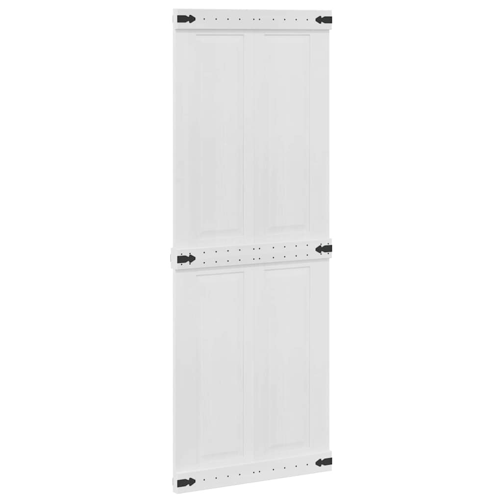 Barn Door Corona White 80 x 210 cm Solid Pine Wood