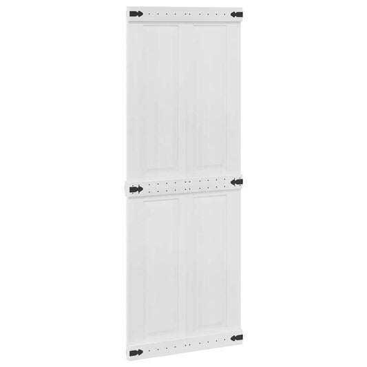 Barn Door CORONA 80 x 210 cm Solid Pine Wood White