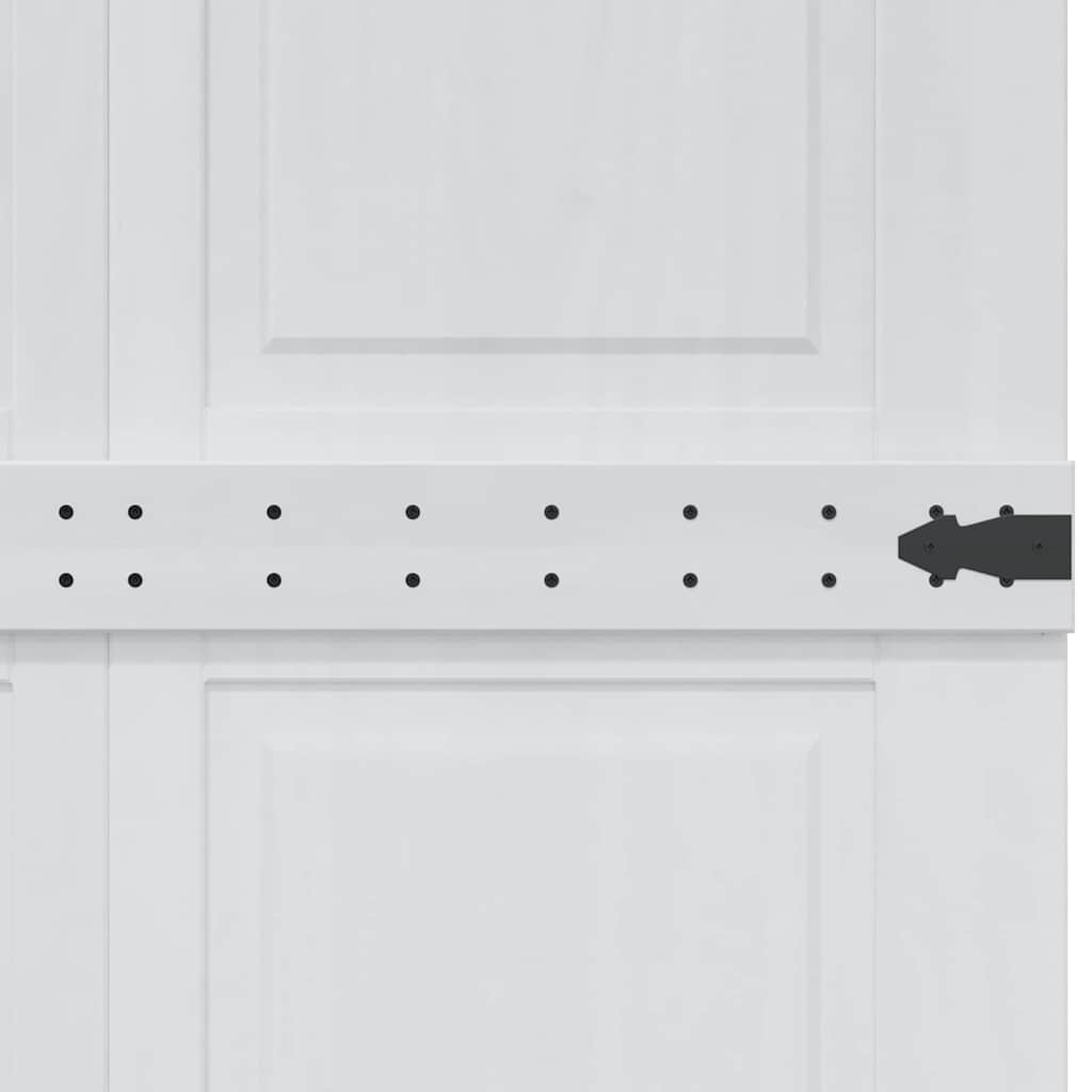 Barn Door Corona White 90 x 210 cm Solid Pine Wood