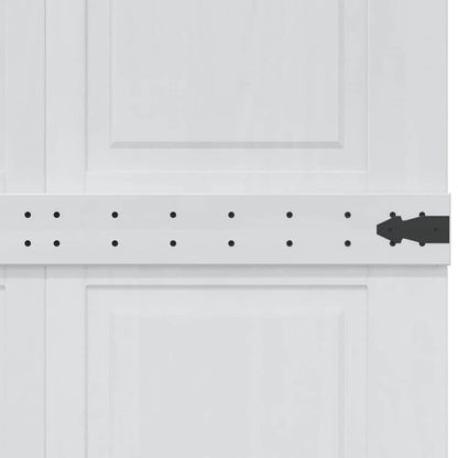 Barn Door Corona White 90 x 210 cm Solid Pine Wood