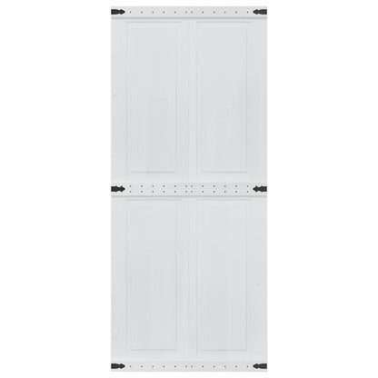 Barn Door Corona White 90 x 210 cm Solid Pine Wood