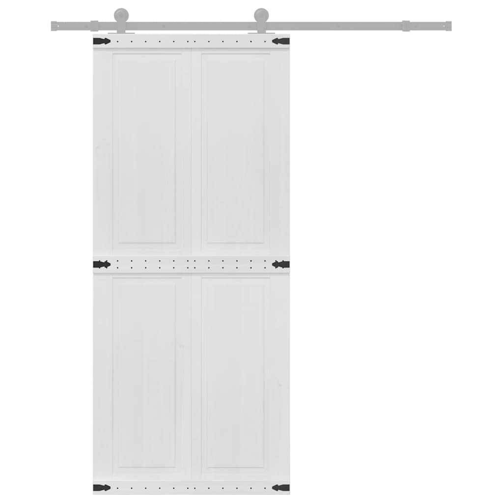 Barn Door Corona White 90 x 210 cm Solid Pine Wood