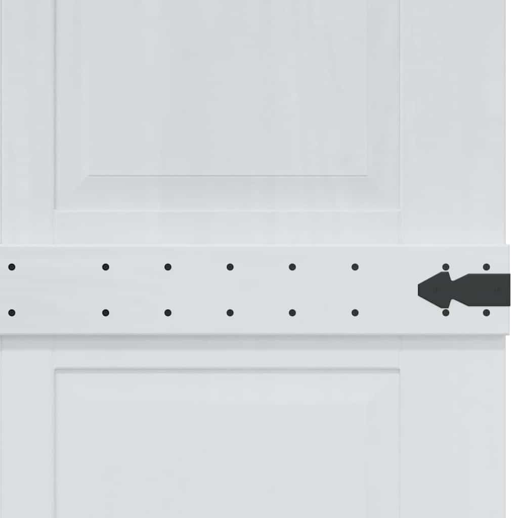 Barn Door Corona White 100 x 210 cm Solid Pine Wood