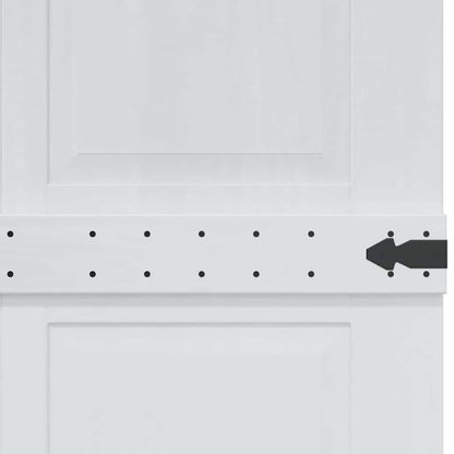 Barn Door Corona White 100 x 210 cm Solid Pine Wood