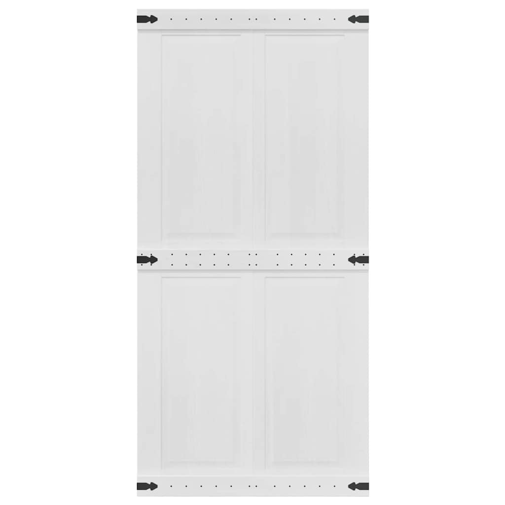 Barn Door Corona White 100 x 210 cm Solid Pine Wood
