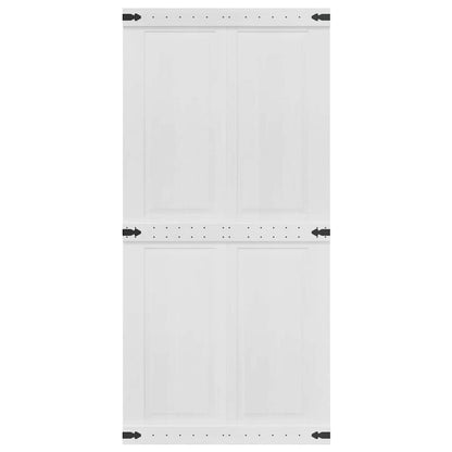Barn Door Corona White 100 x 210 cm Solid Pine Wood