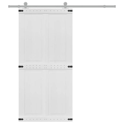 Barn Door Corona White 100 x 210 cm Solid Pine Wood